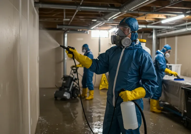 Basement Sanitization and Antimicrobial Treatment process in Bristol, WI