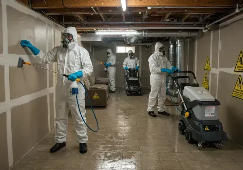 Basement Moisture Removal and Structural Drying process in Bristol, WI